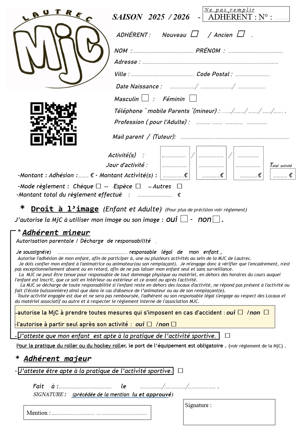 Fiche inscriptAdherents A4 Glob MinMaj2026 1